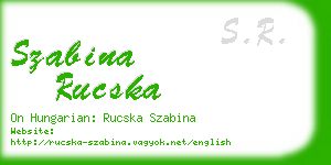 szabina rucska business card